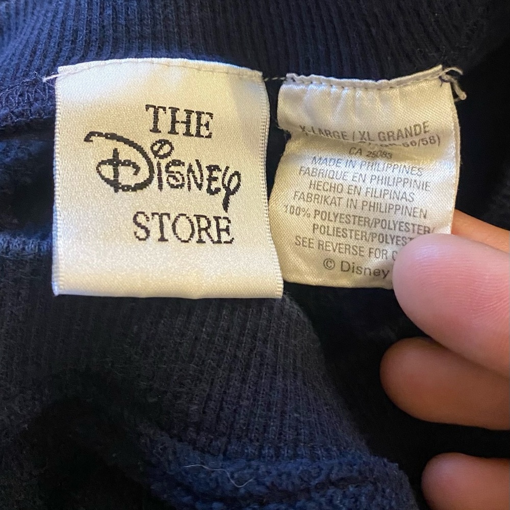 Vintage 1990s Disney Cartoon Characters To Poohs House Fleece Crewneck View 5